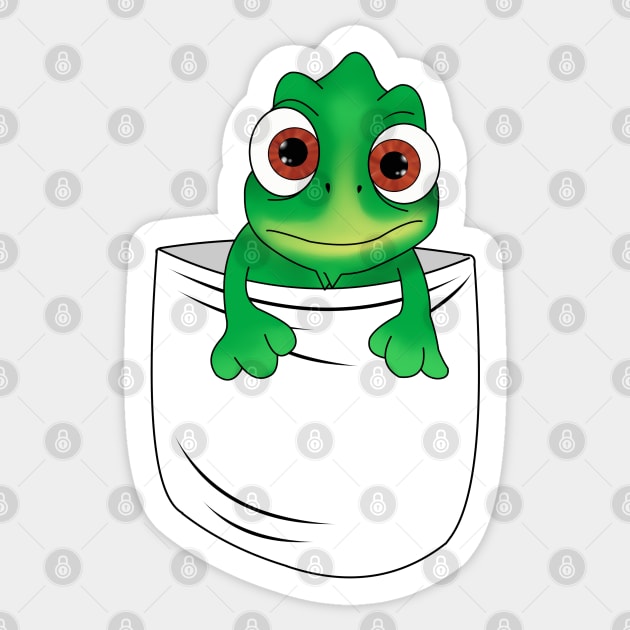 Pascal in a pocket Sticker by Nykos